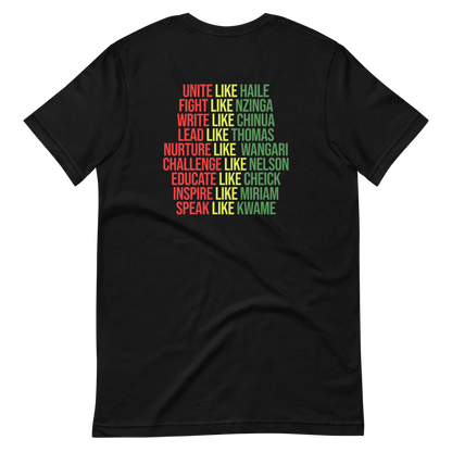 African Legends Pan African Colors Unisex t-shirt