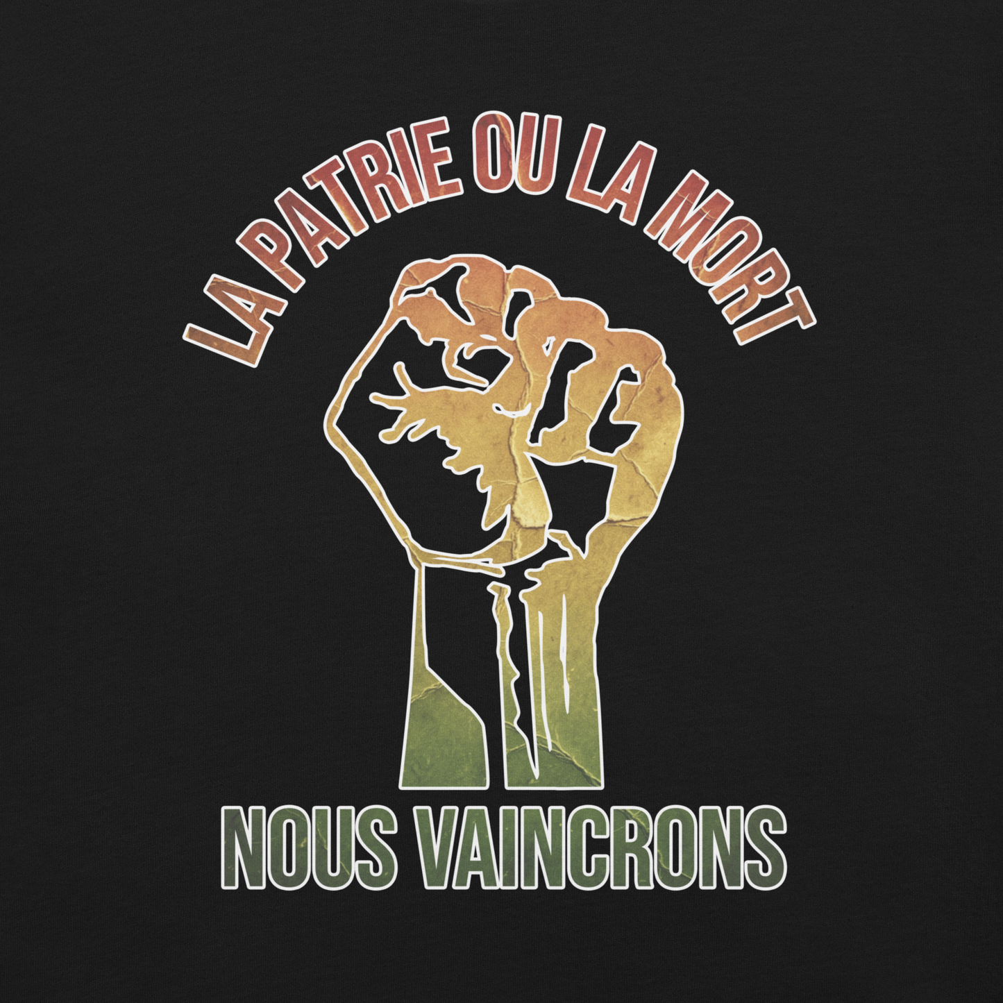 La Patrie ou la Mort — Homeland or Death, We Shall Overcome Pan African Colors Unisex t-shirt
