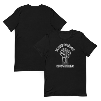 La Patrie ou la Mort — Homeland or Death, We Shall Overcome Black and White Unisex t-shirt